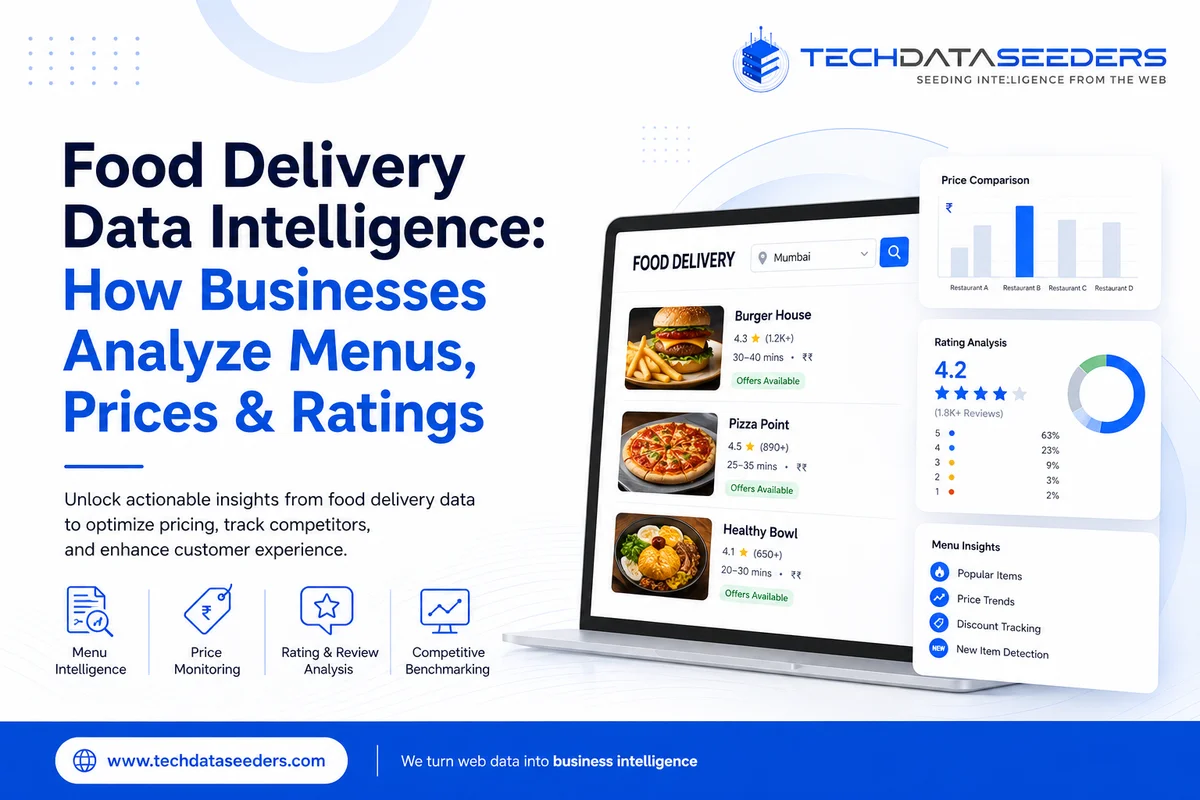 Food Delivery Data Intelligence: How Businesses Analyze Menus, Prices & Ratings